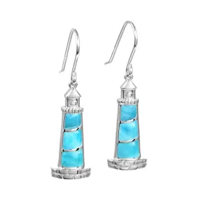 Larimar Makapu'u Lighthouse Earrings