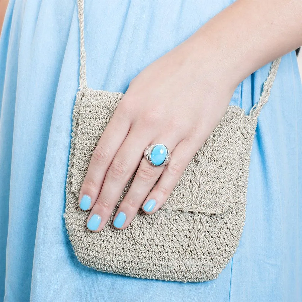 Larimar Ocean Reflection Honu Cocktail Ring