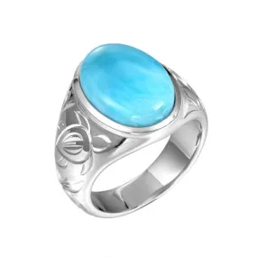 Larimar Ocean Reflection Honu Cocktail Ring