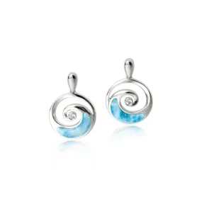 Larimar Whirlpool Earrings