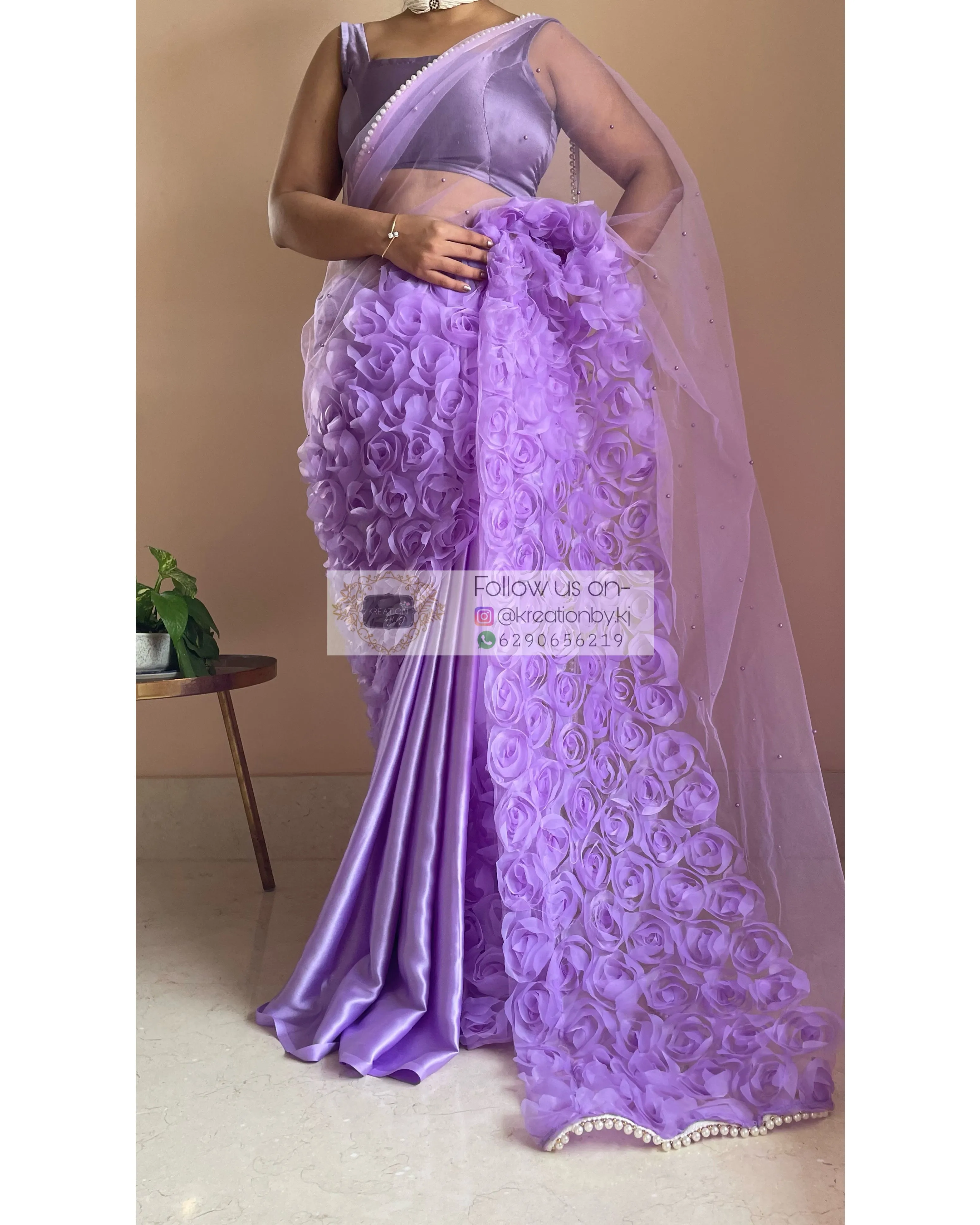 Lavender Drama Queen Saree