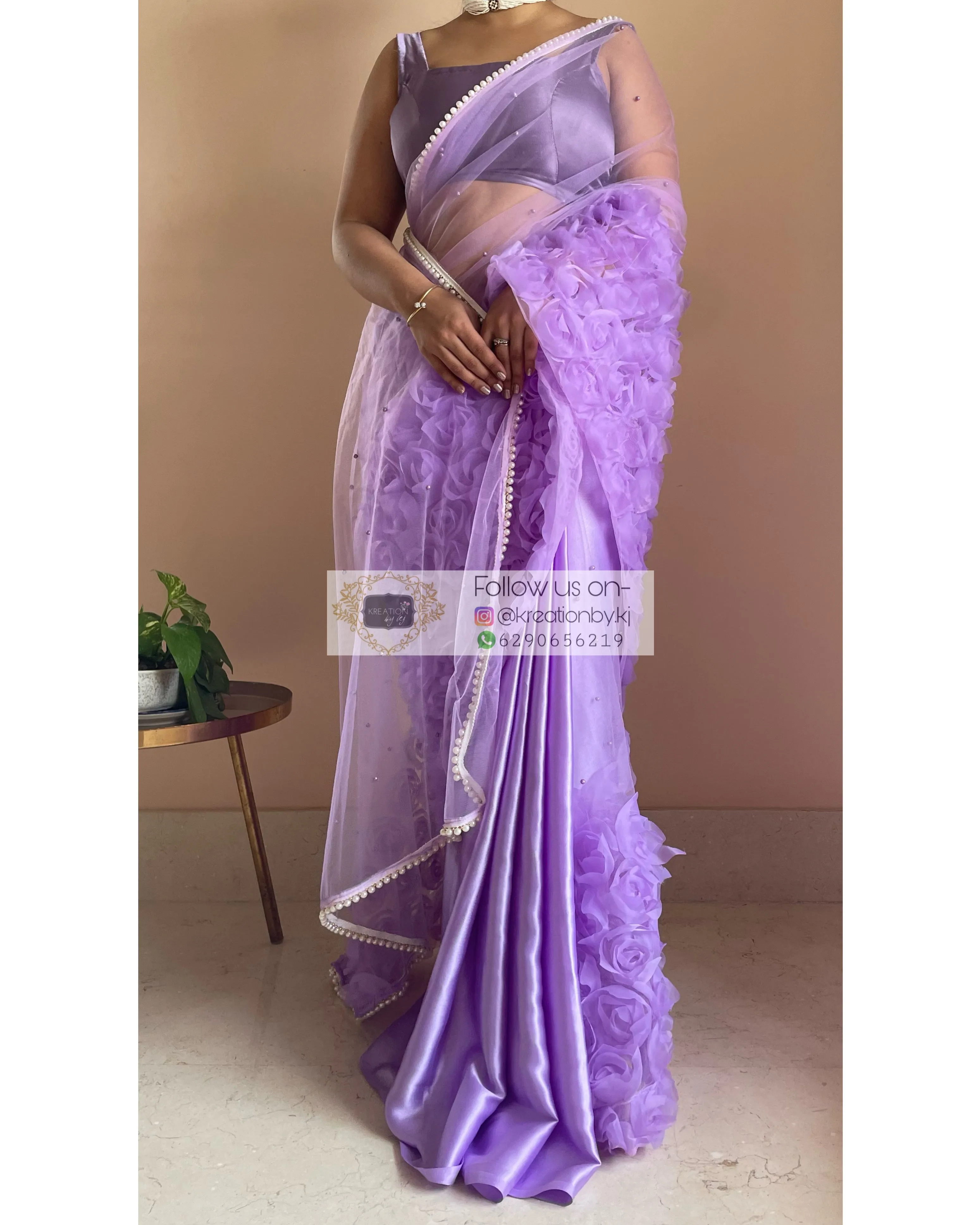 Lavender Drama Queen Saree