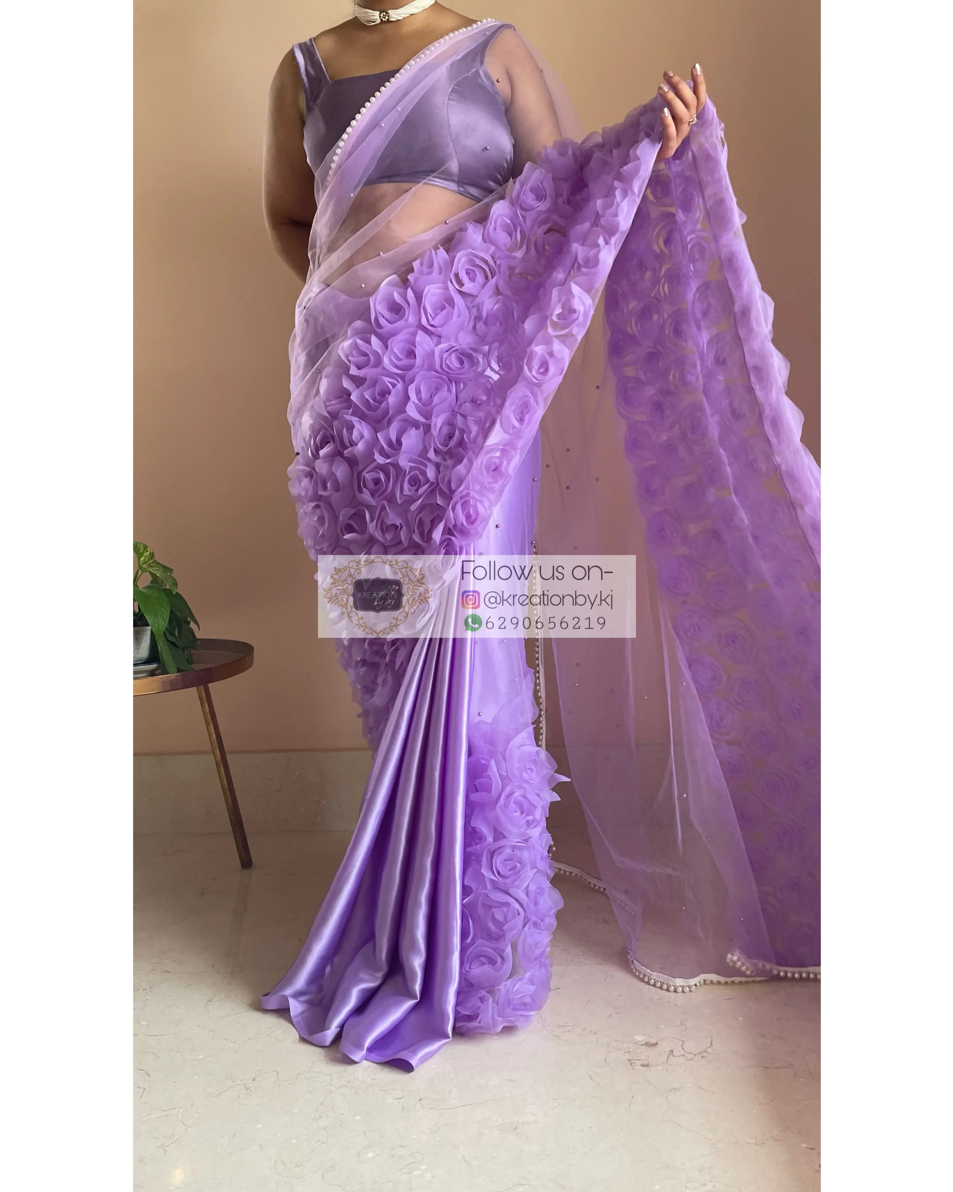 Lavender Drama Queen Saree