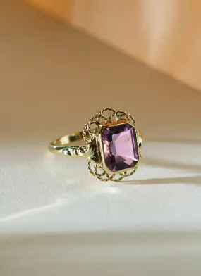 Leonis amethyst ring 14k gold