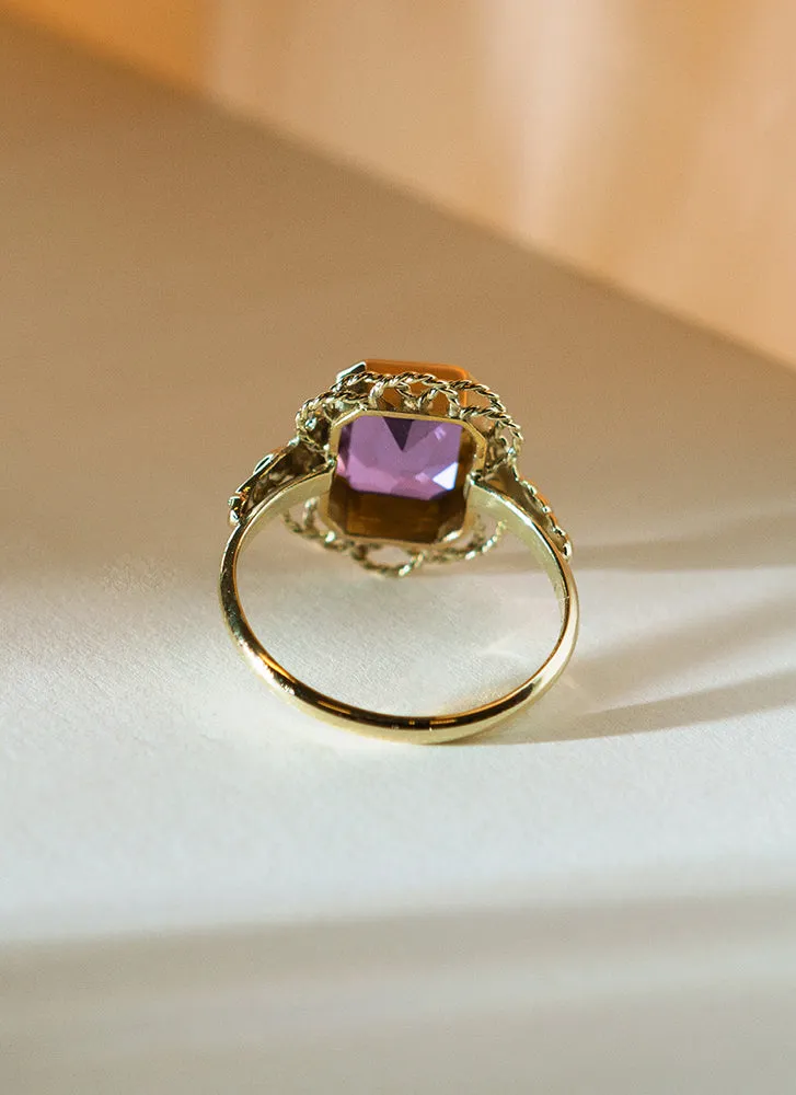 Leonis amethyst ring 14k gold