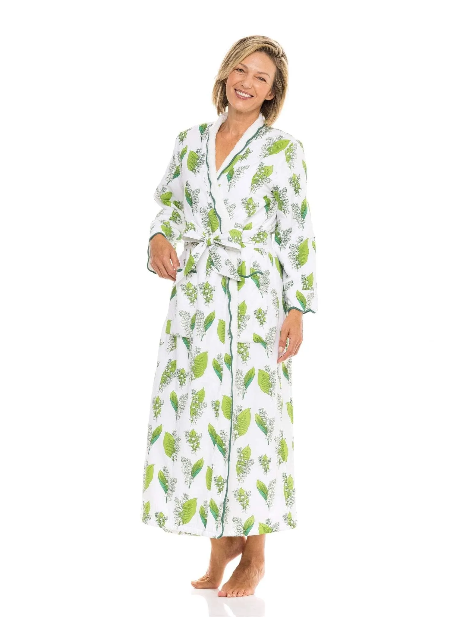 Lily-of-the-valley Fleece Lined Classic Robe