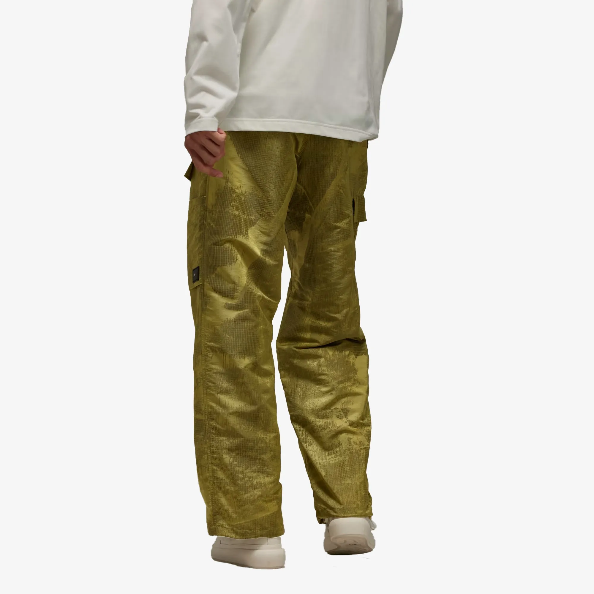 LINED JACQUARD RIPSTOP PANTS 'YELLOW/BLACK'