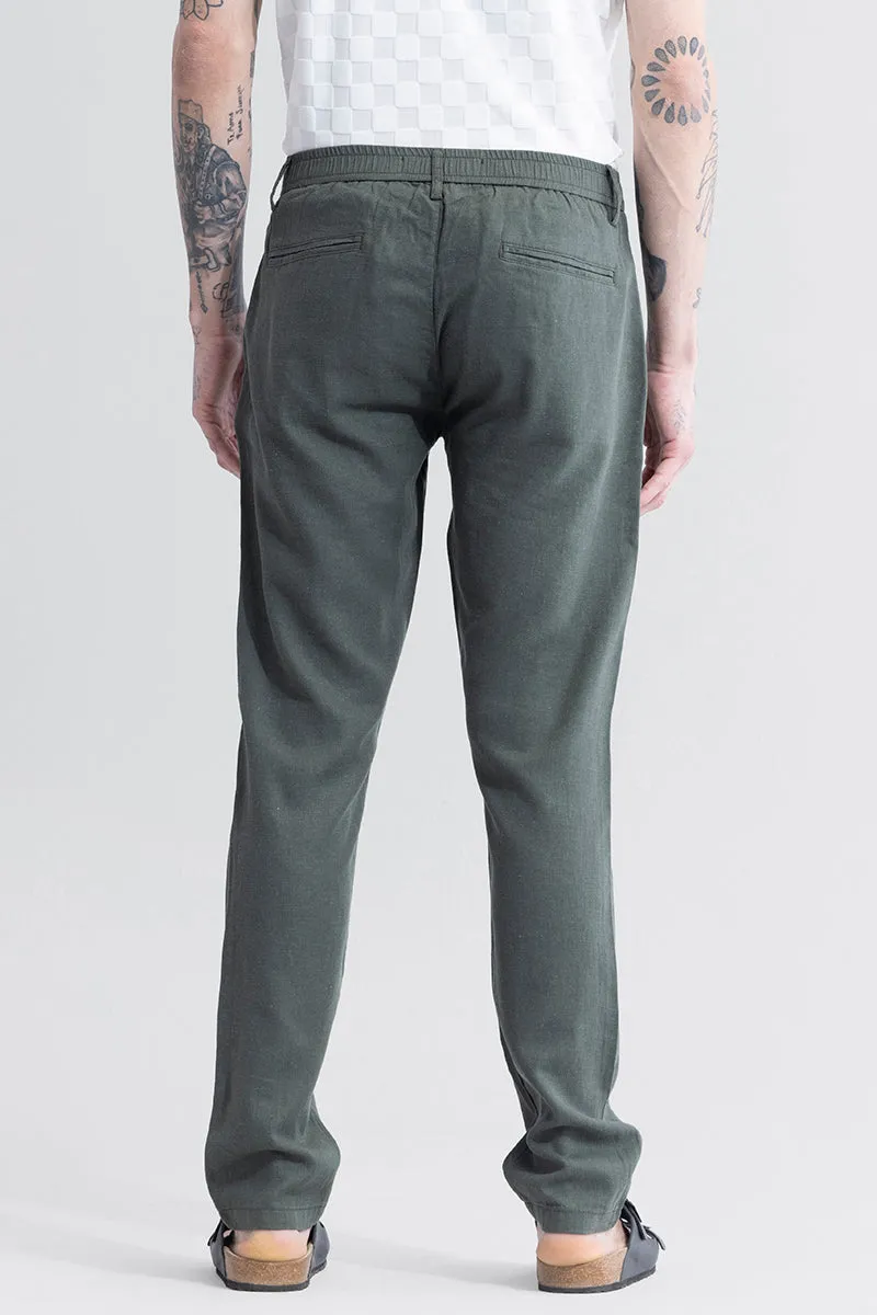 LinenLoom Olive Trouser