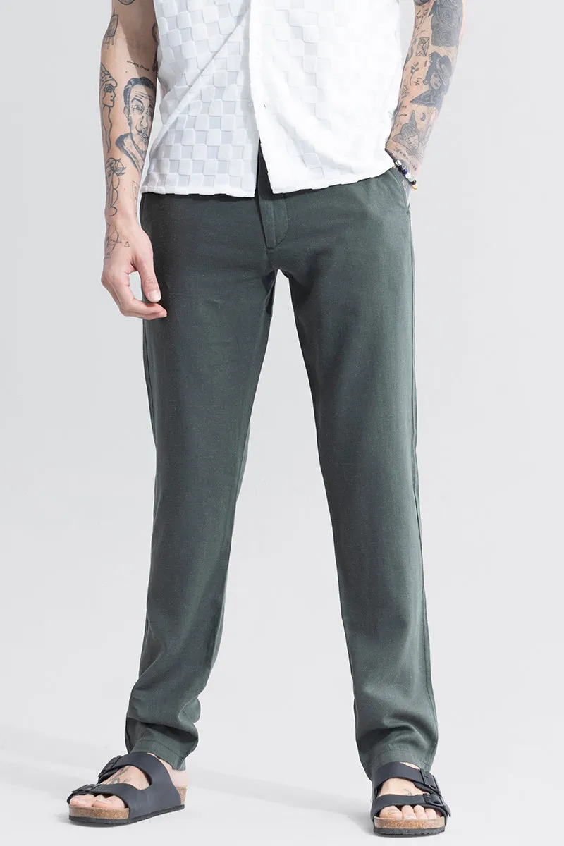 LinenLoom Olive Trouser