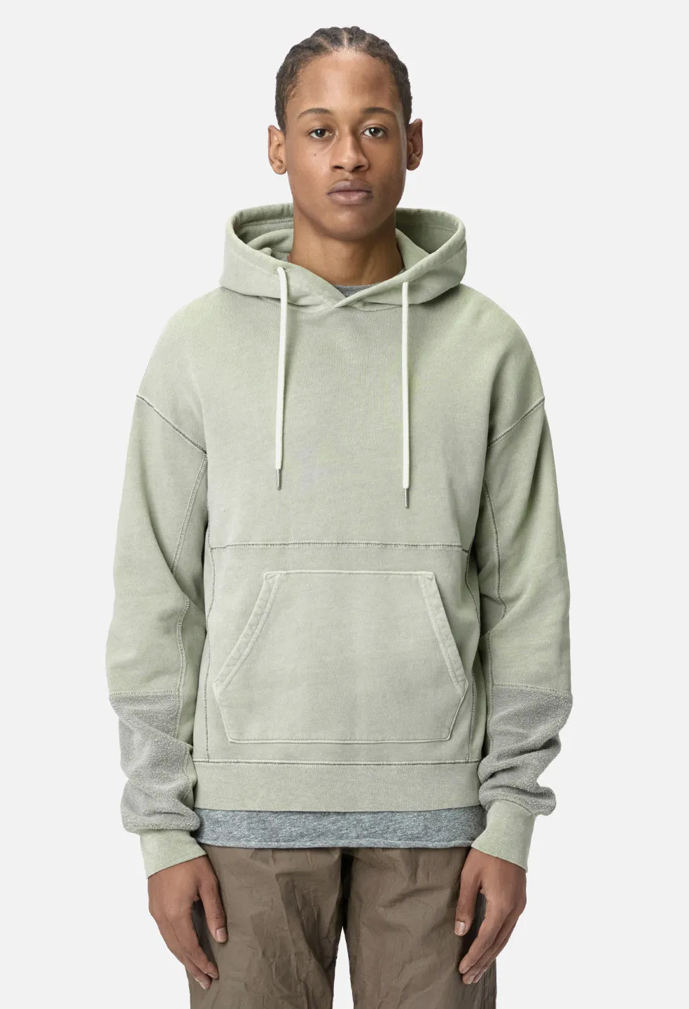 Loose Stitch Beach Hoodie / Washed Olive