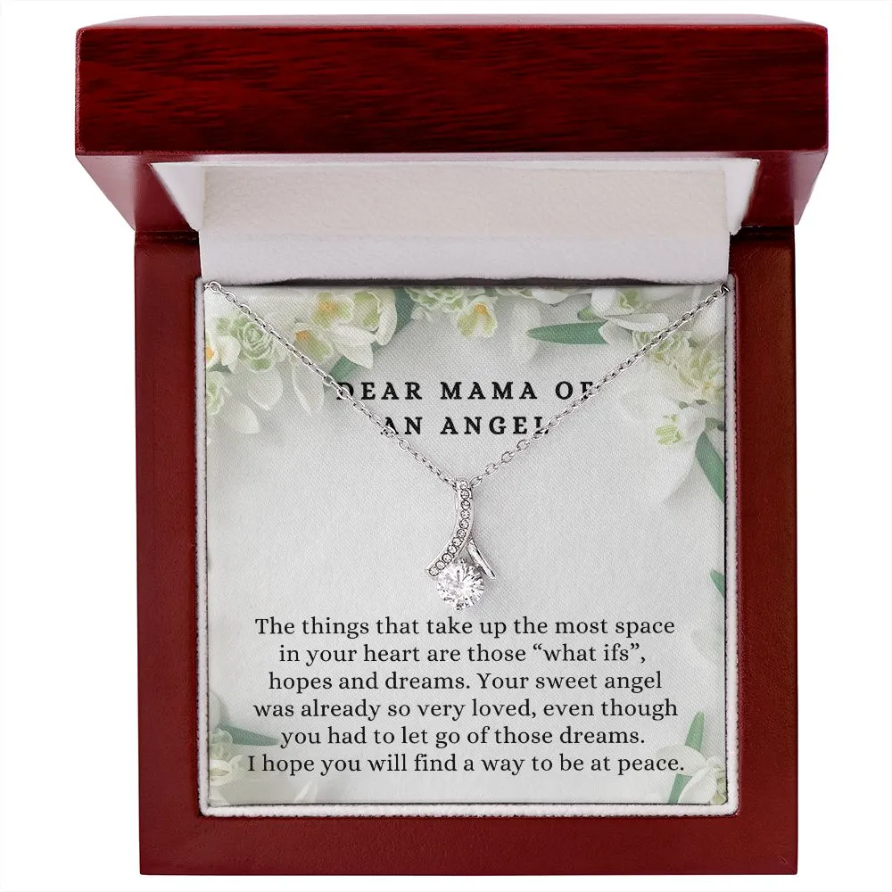 Loss of Pregnancy Miscarriage Condolences Message Necklace