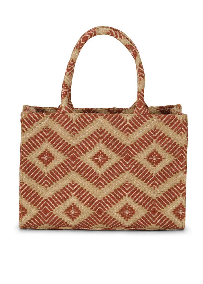 Luna Moon La Rambla Mid Tote - Terracotta