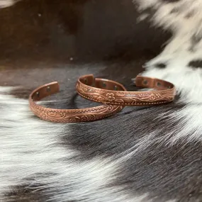 Magnetic Copper Cuff | Floral