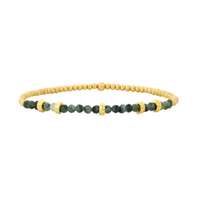 May Emerald and Rondelle Bracelet