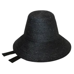 MEG Jute Straw Hat, in Black