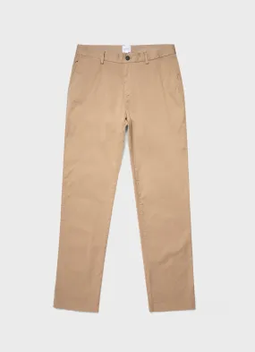 Men's Regular Fit Stretch Chino in Stone