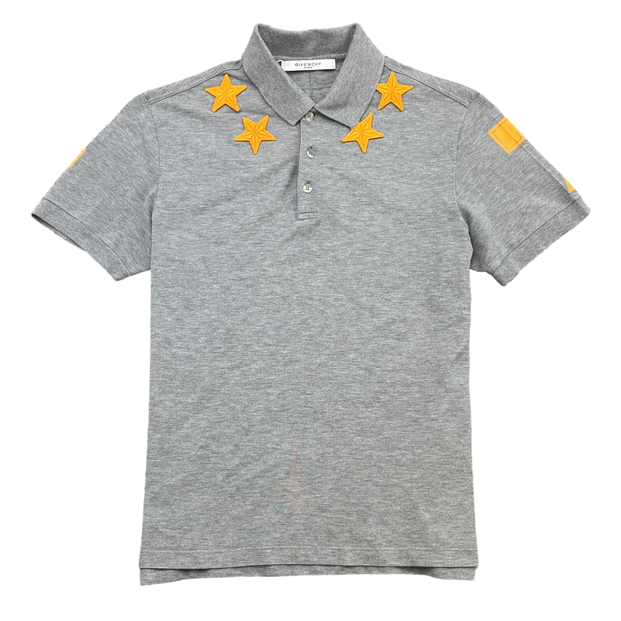 Men's Star Polo Shirt Grey Size M