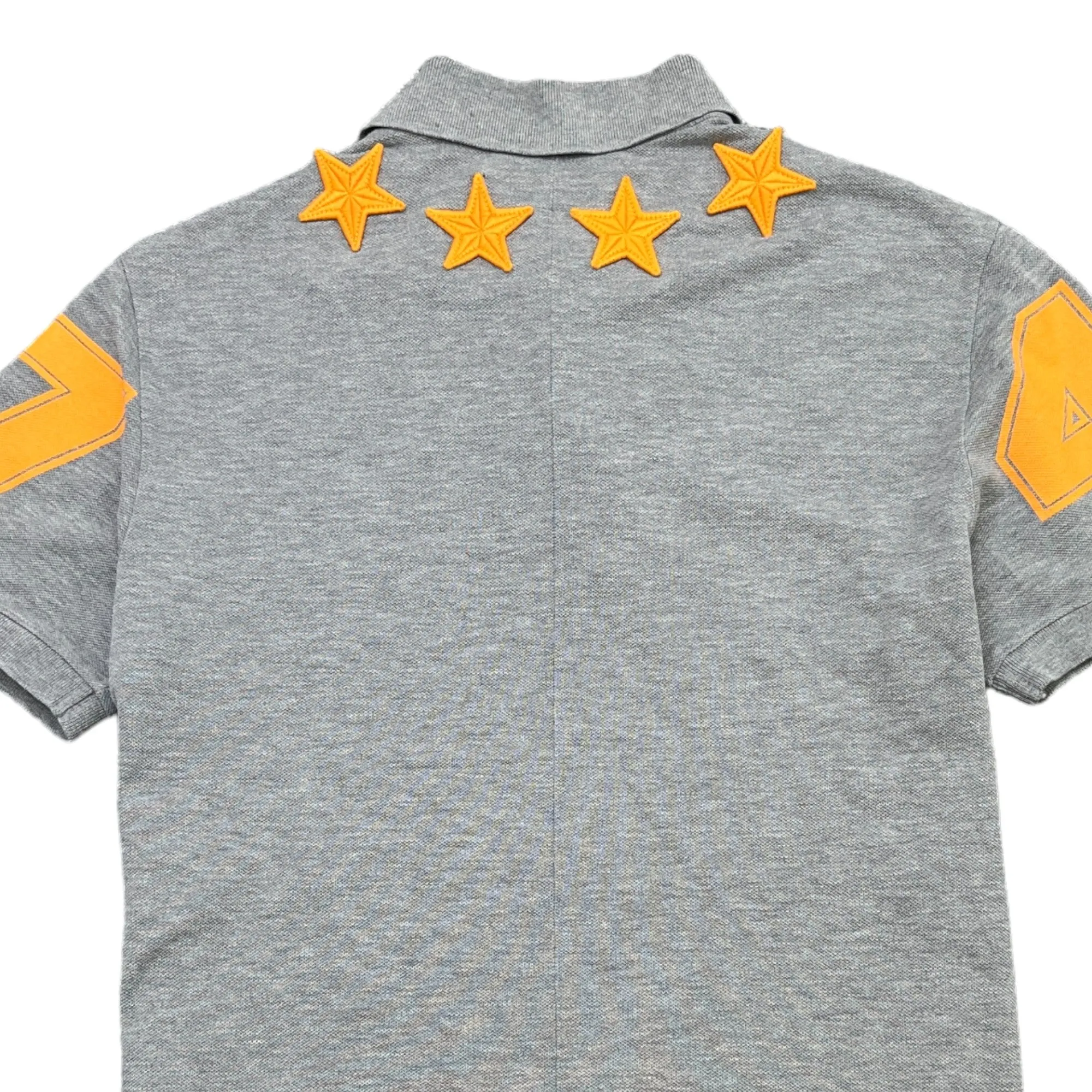 Men's Star Polo Shirt Grey Size M