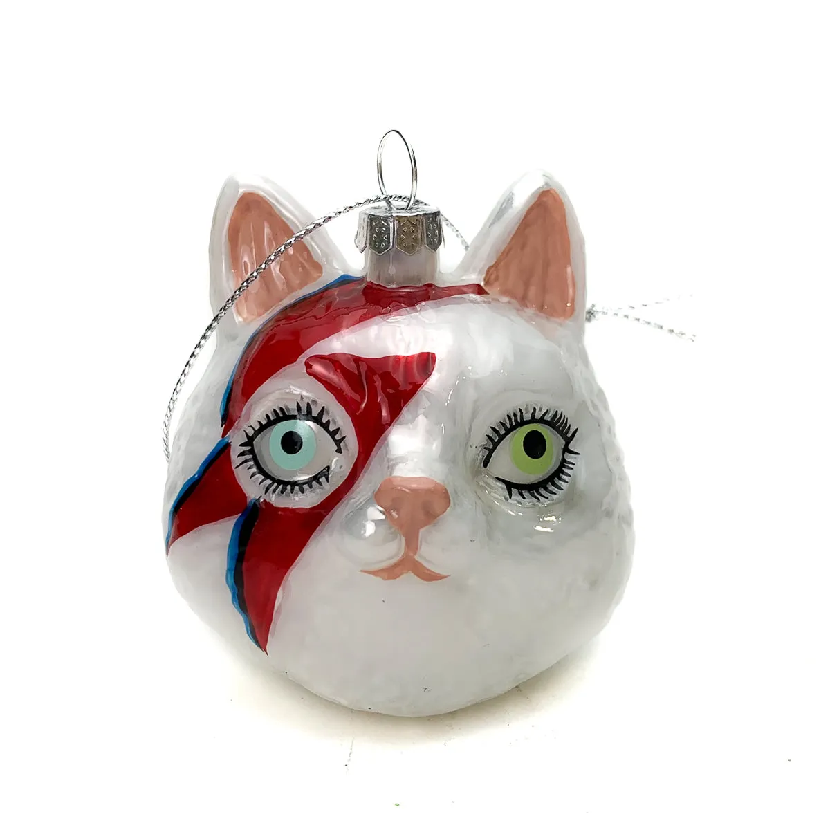 Meowie Bowie Cat Head Ornament