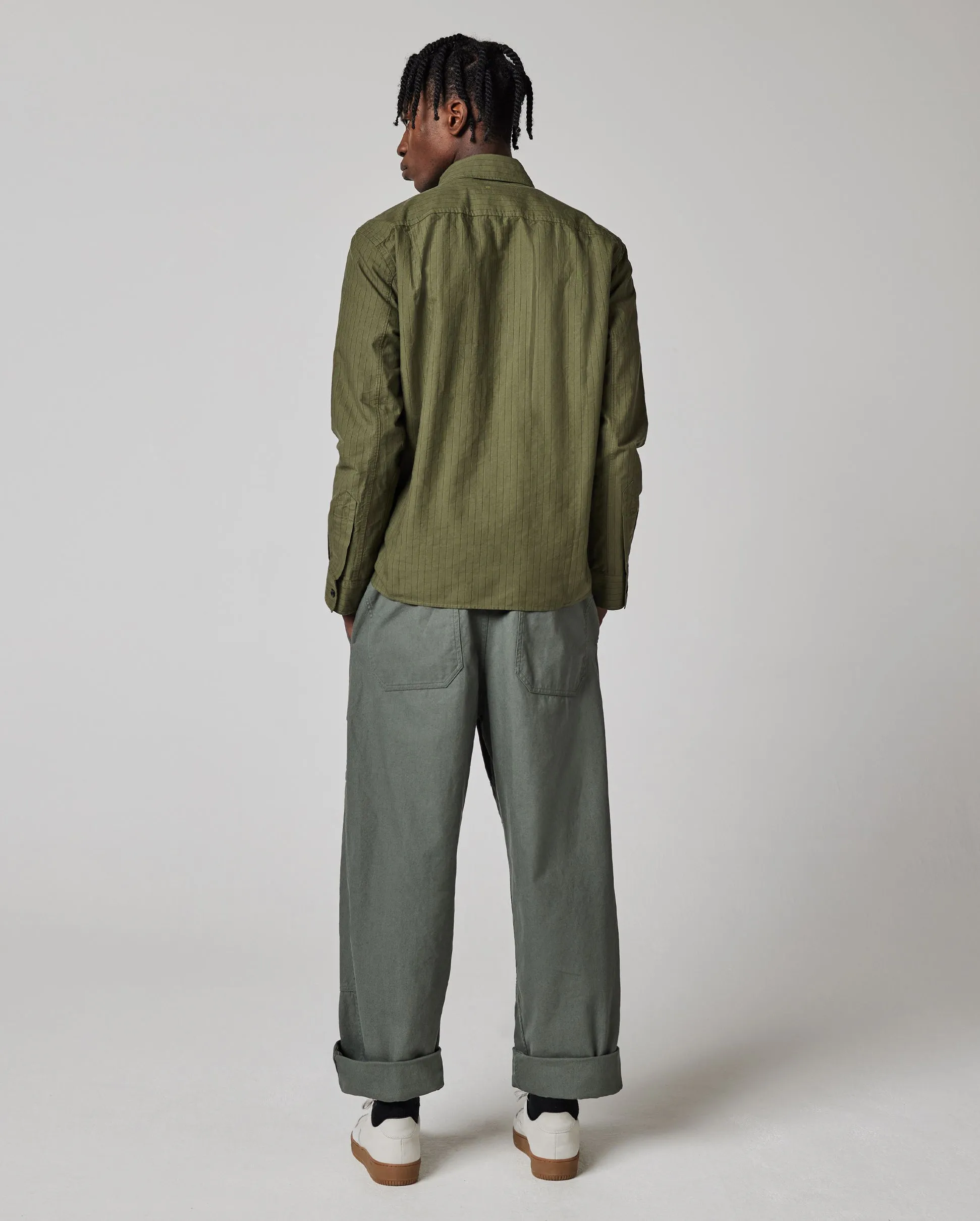 MHL ZIP POCKET JOGGER / WORN GREEN