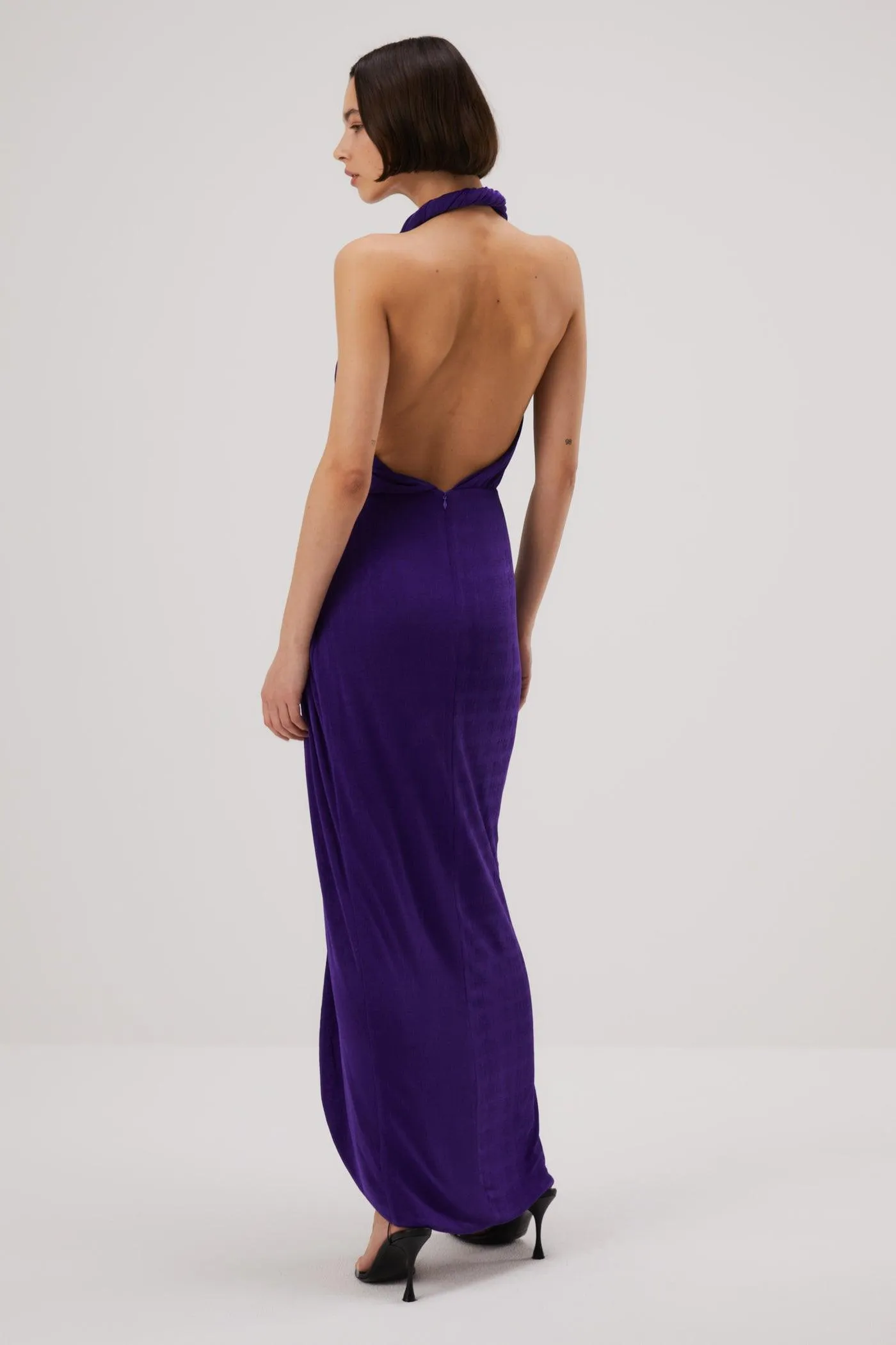 Misha Venetia Slinky Jersey Gown - Ultra Violet