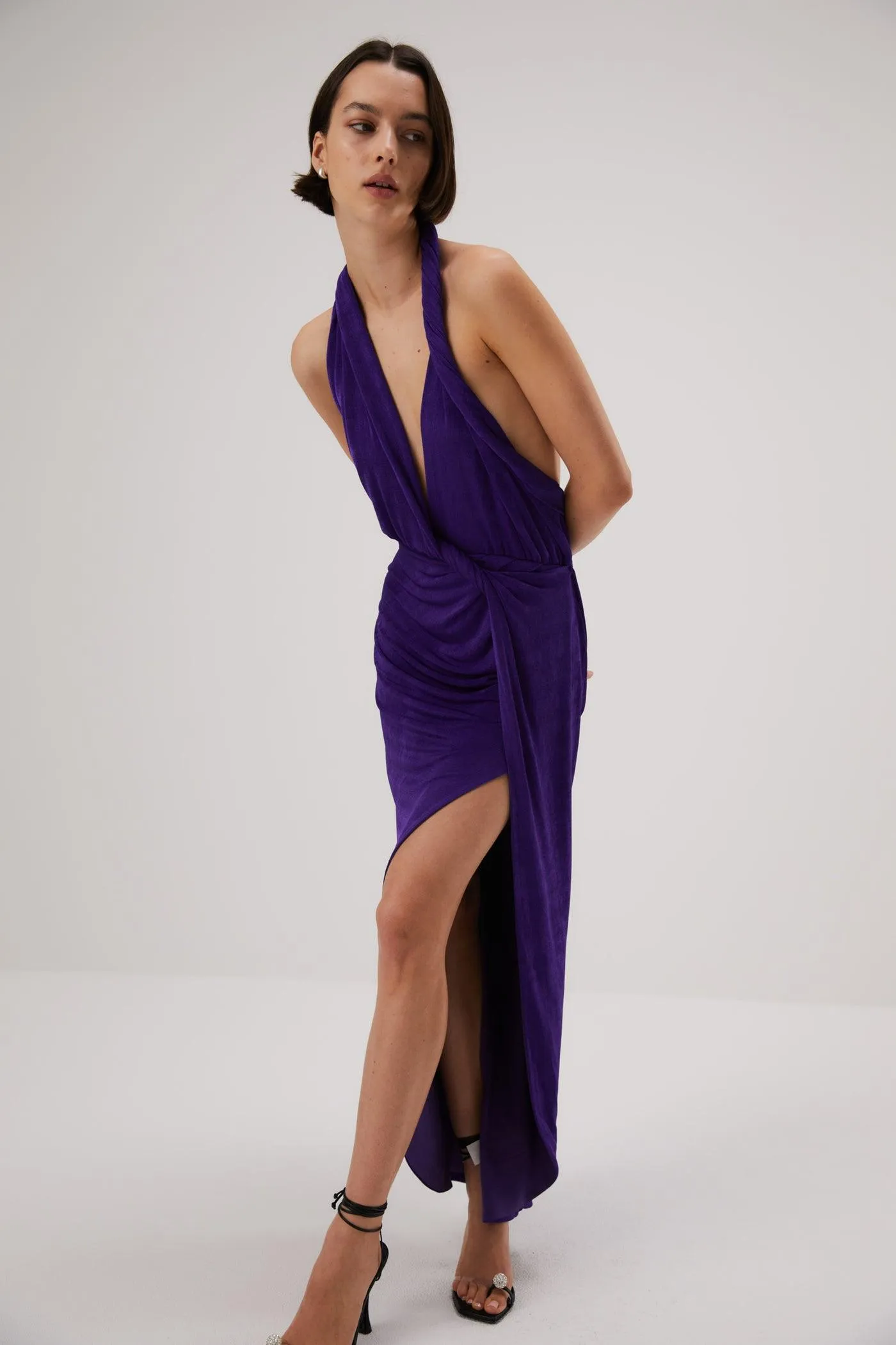 Misha Venetia Slinky Jersey Gown - Ultra Violet