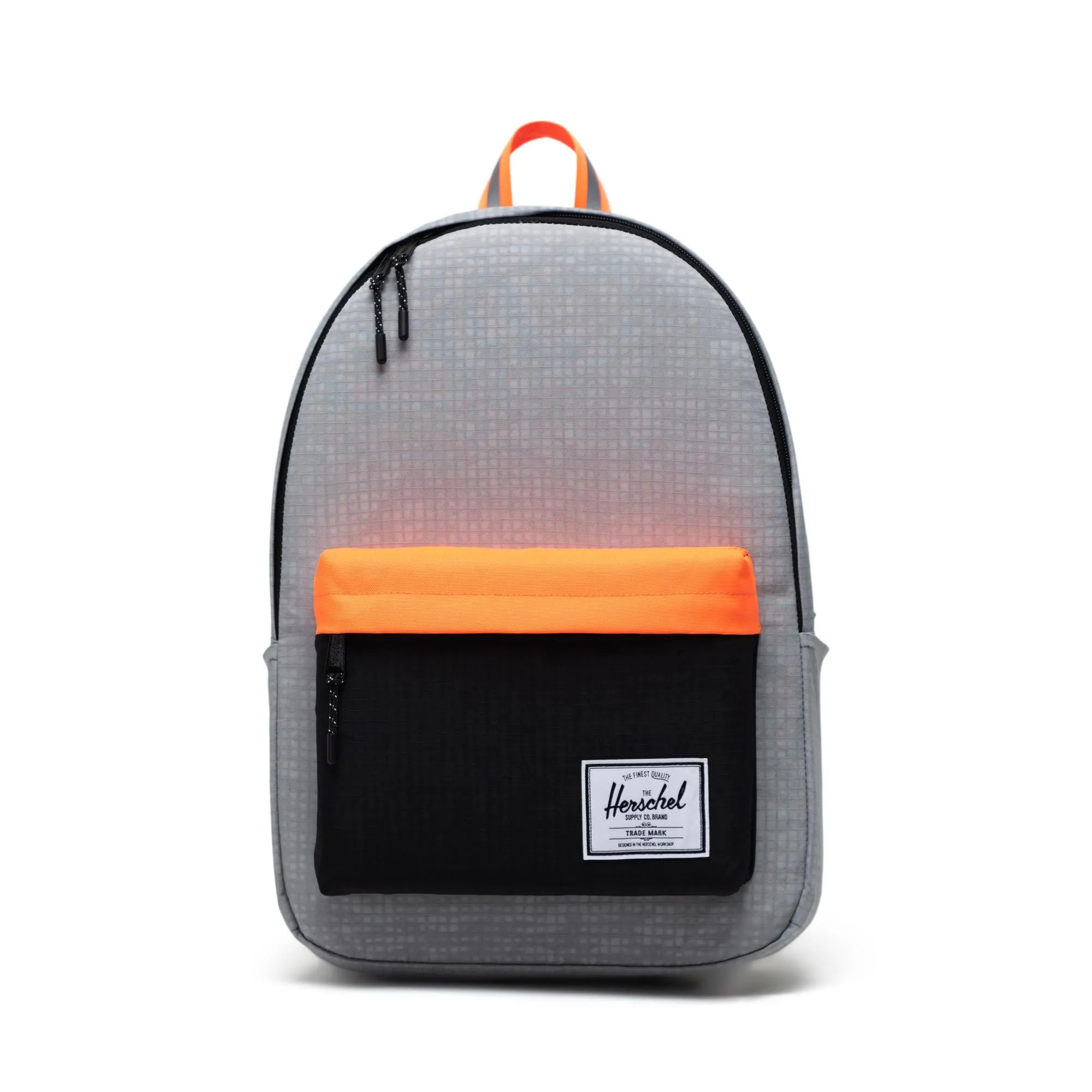 Mochila Herschel Classic X-Large Sharkskin Enzyme Ripstop/Black Enzyme Ripstop/Shocking Orange - Reflective