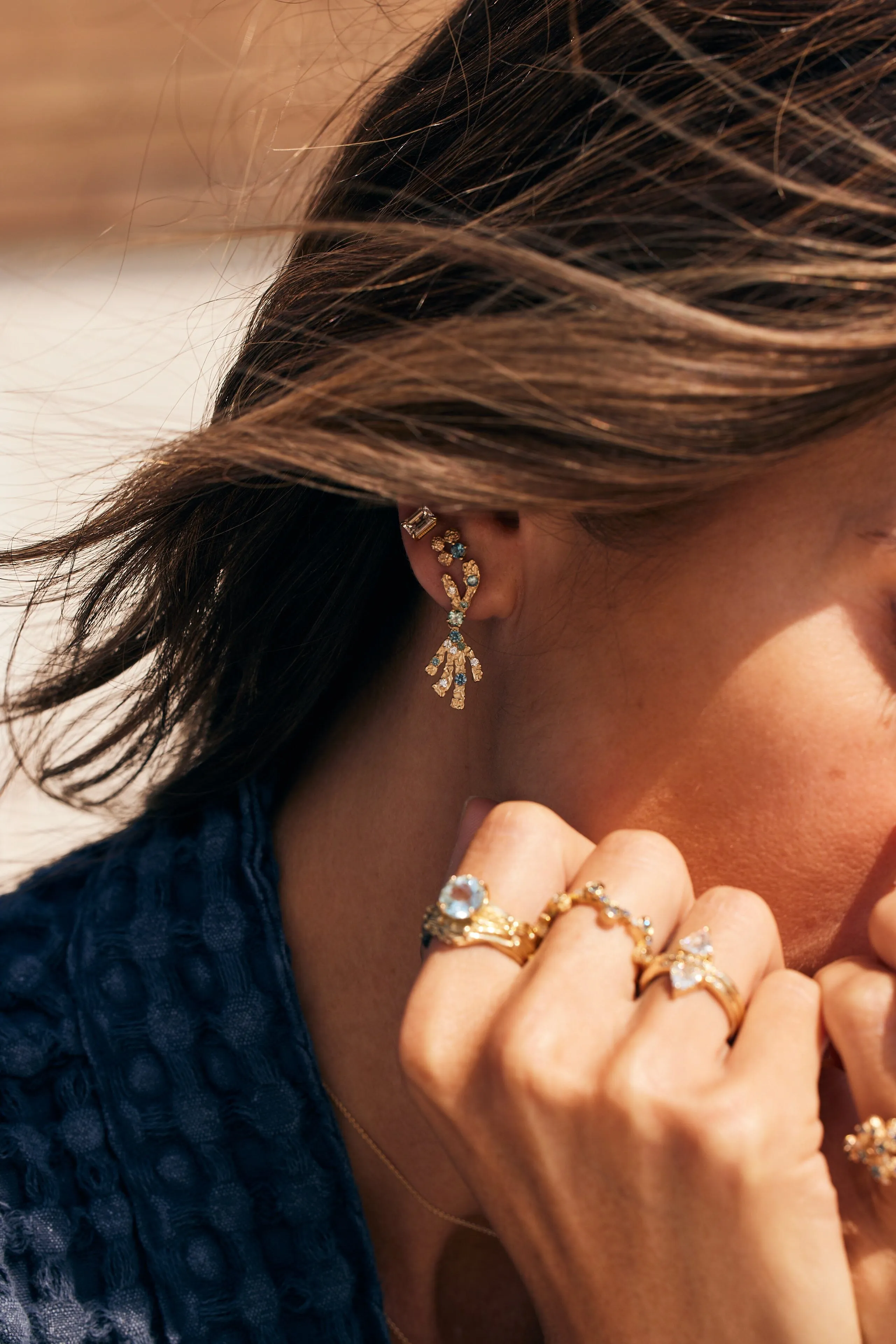 Moonscape Coral Earrings