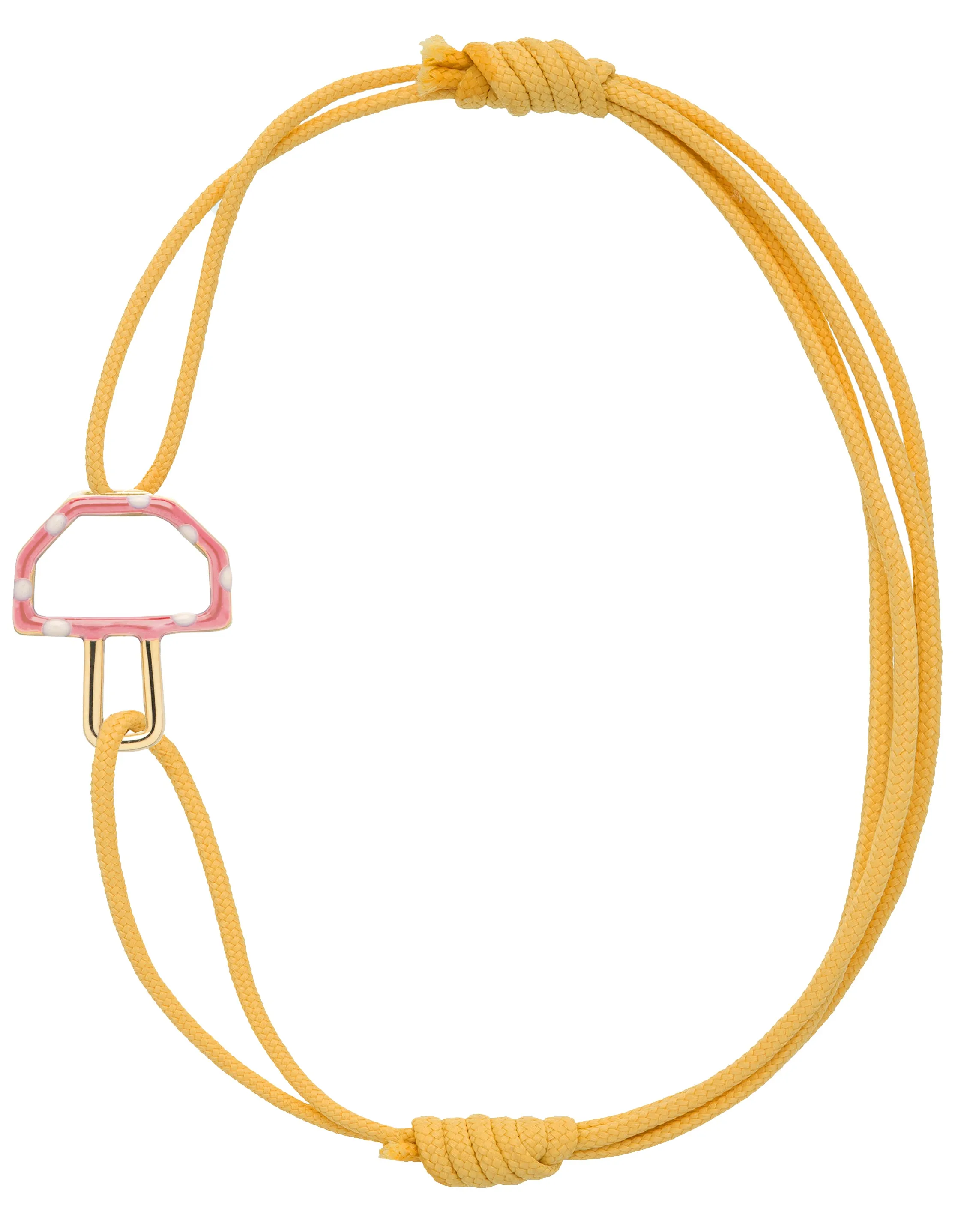 MUSHROOM PINK CORD BRACELET