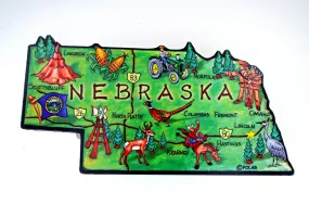 Nebraska Souvenir State Magnet