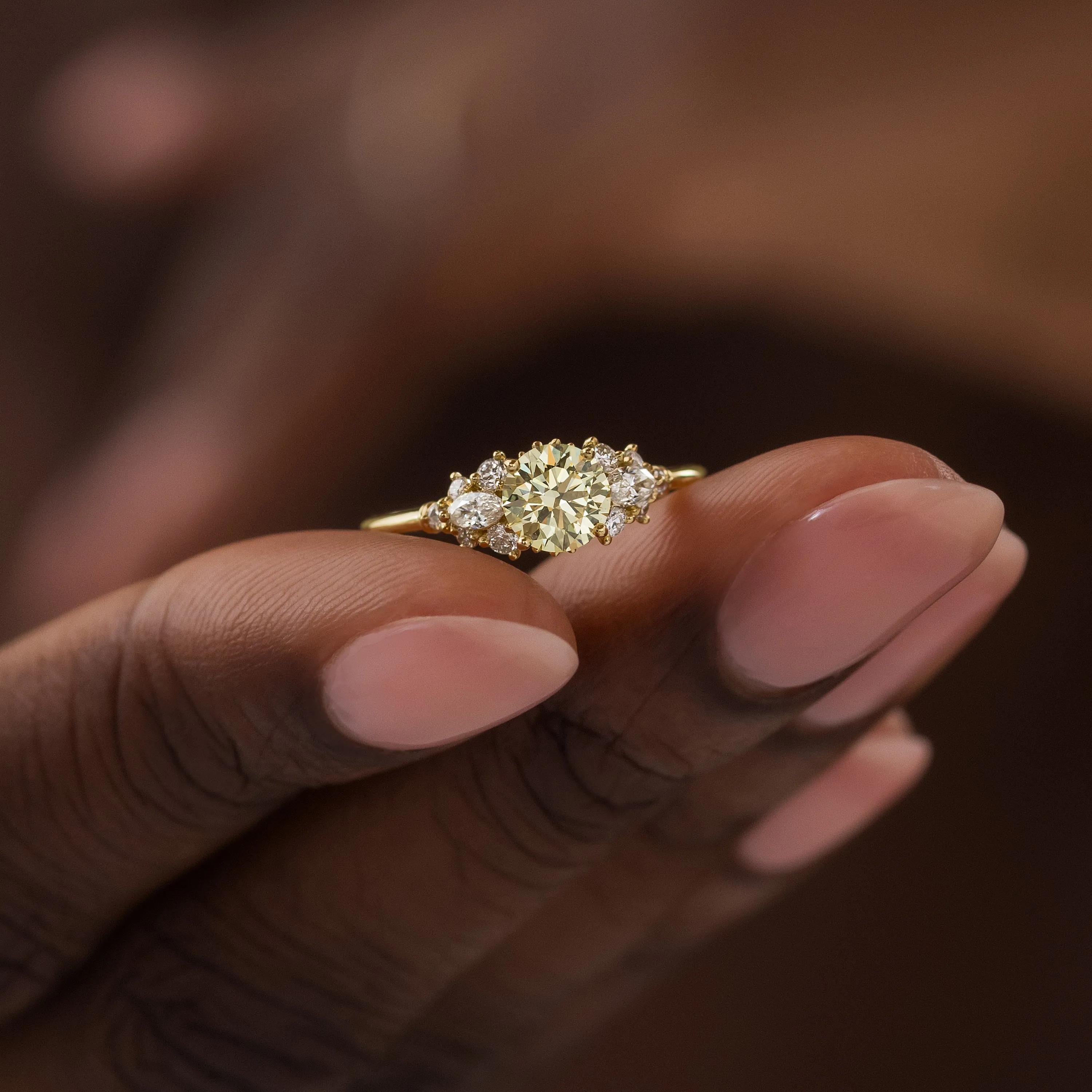 Nebula Ring, 0.76ct. Yellow Diamond