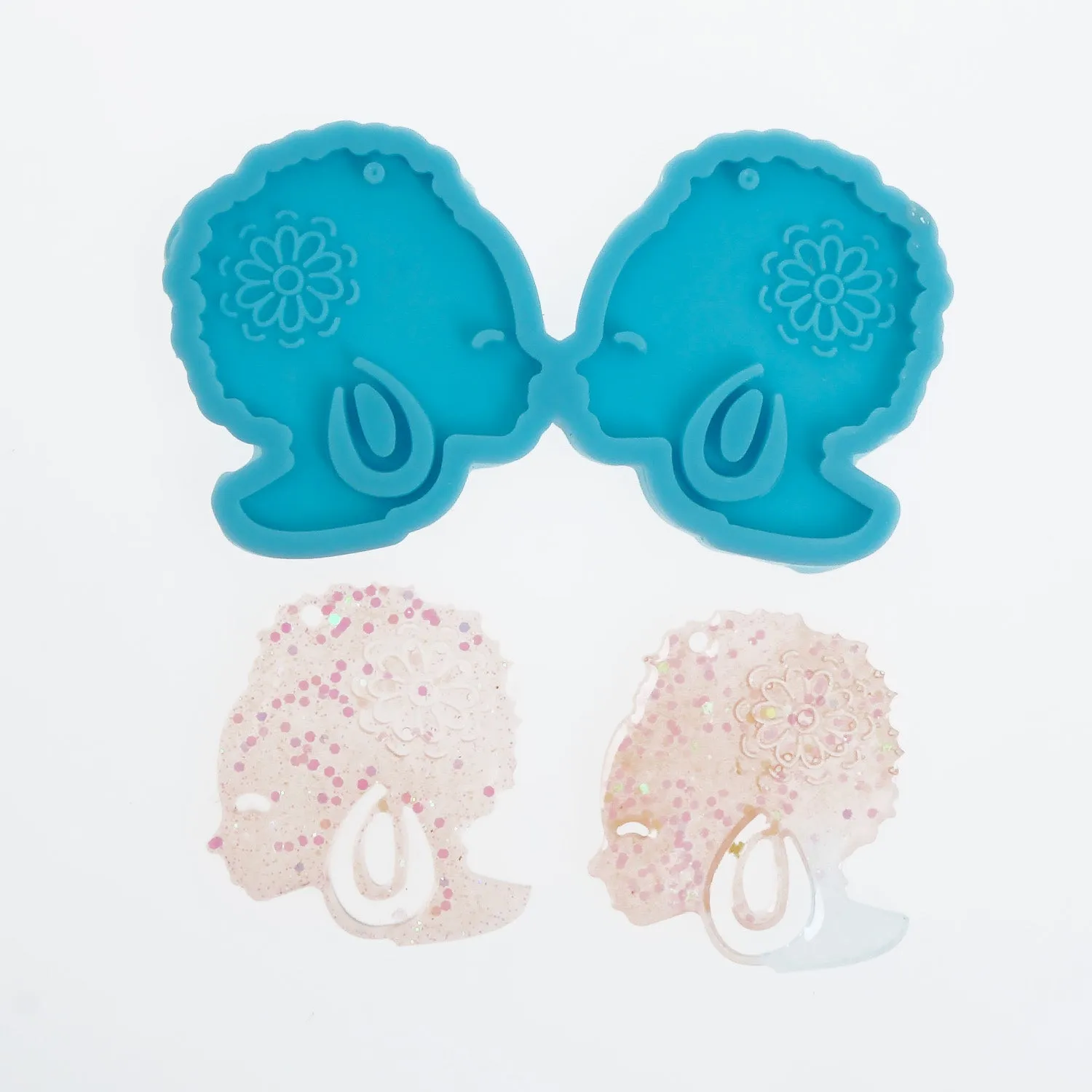 New Blue Silicone Earring Mold Beautiful Lady Earring Stud DIY Resin Earrings 10369752