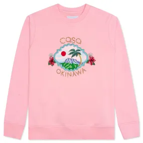 Okinawa Embroidered Sweatshirt - Pink