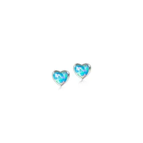 Opal Aloha Heart Earrings