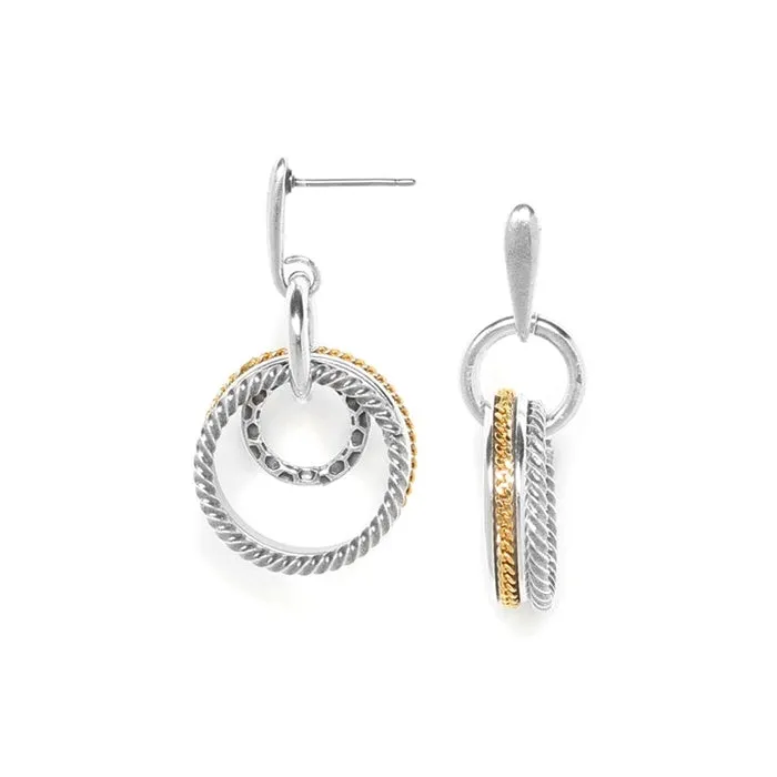 Ori Tao Bijoux Triple Textured Hoop Post Earrings