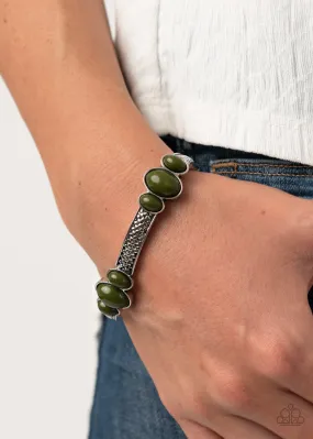 Paparazzi Bracelet ~ Instant Zen - Green Stretchy Bracelet