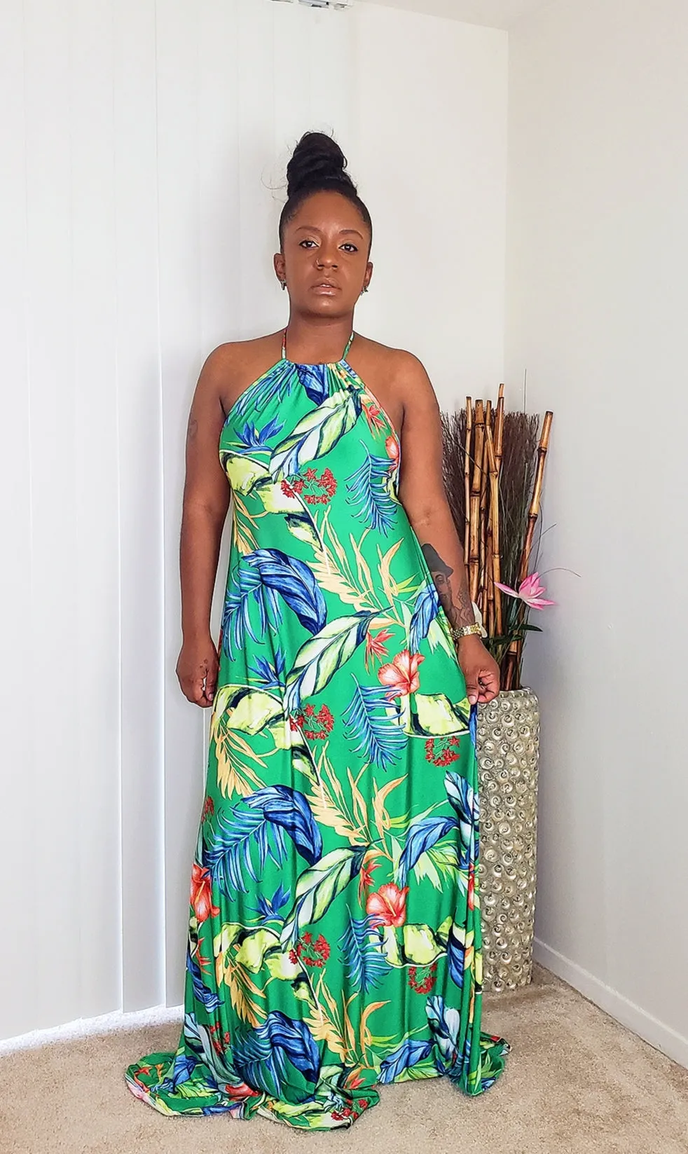 PARADISE - Tropical Maxi Dress