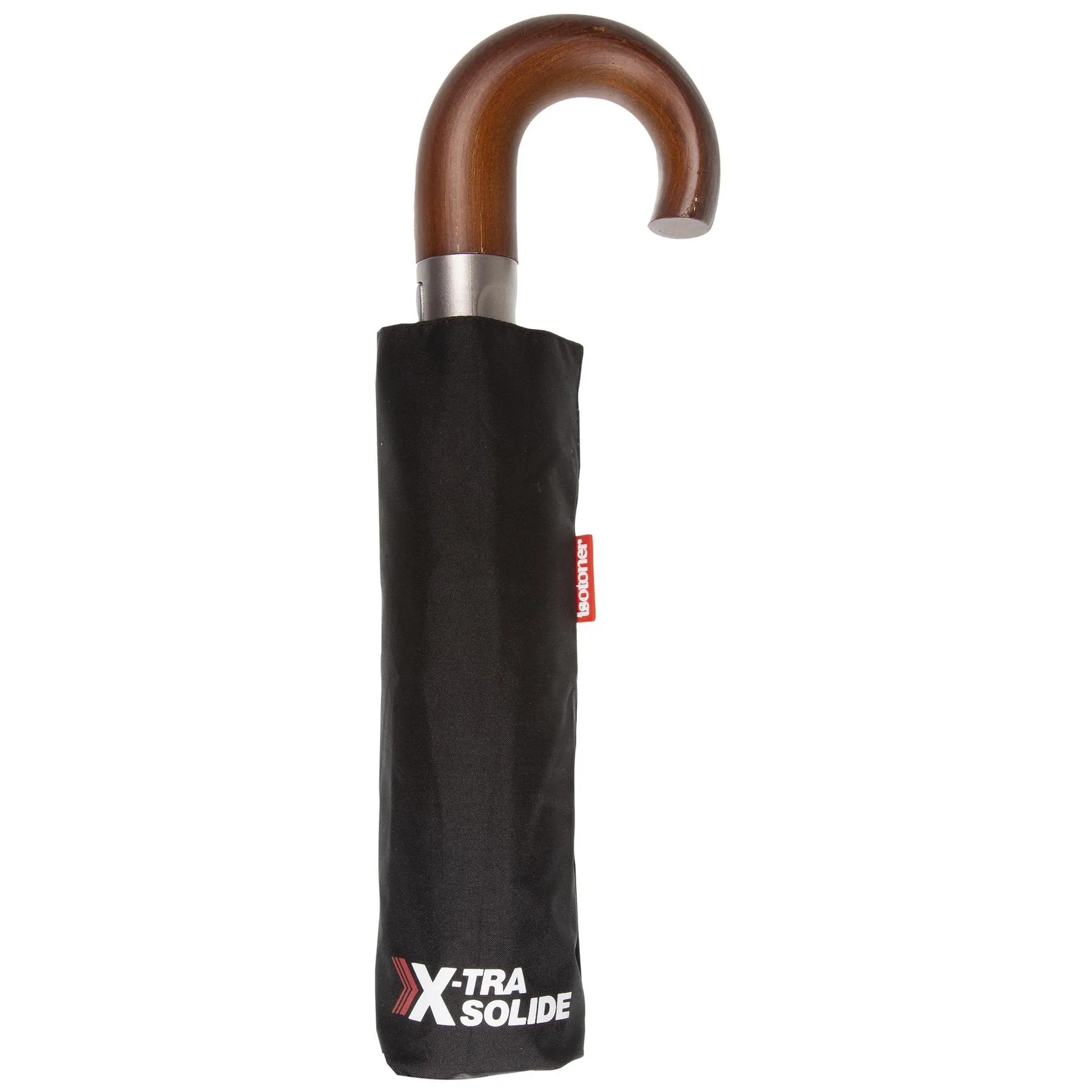 Parapluie pliant X-TRA Solide Deluxe Crook bois Isotoner  09485