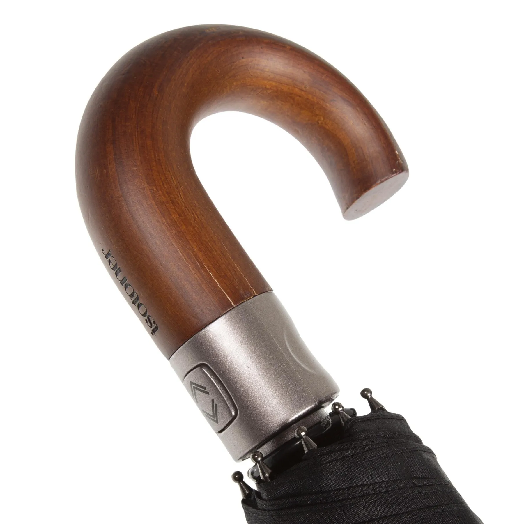 Parapluie pliant X-TRA Solide Deluxe Crook bois Isotoner  09485