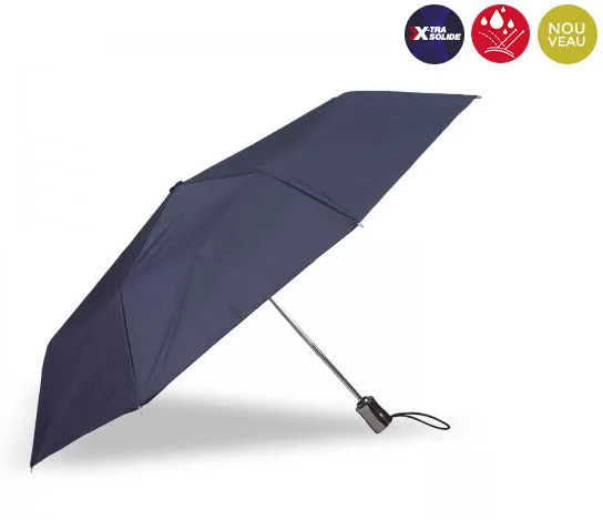 Parapluie pliant X-TRA Solide Isotoner Bleu Marine 09406