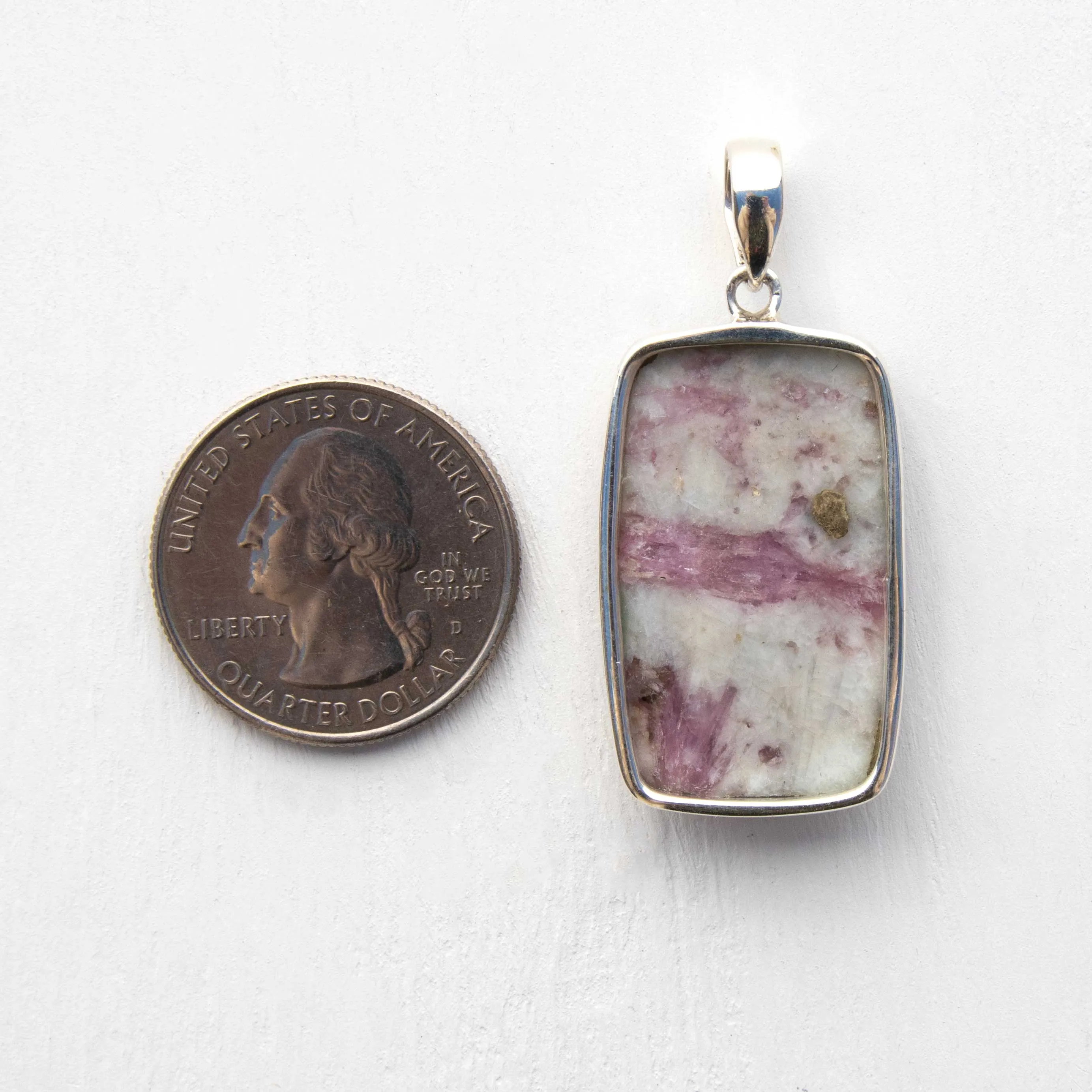 Pink Tourmaline - Pendant, Sterling Silver