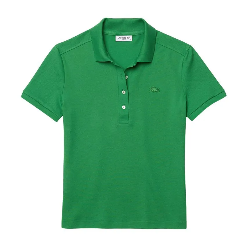 Polo Donna Lacoste Slim Fit Verde Mela