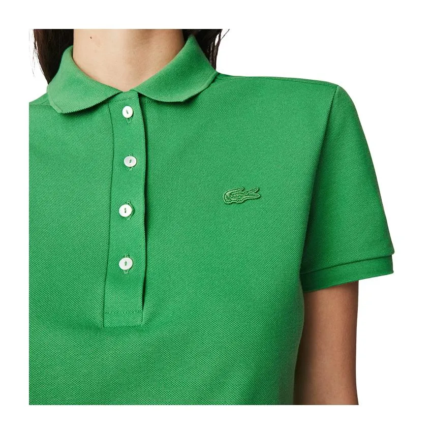 Polo Donna Lacoste Slim Fit Verde Mela