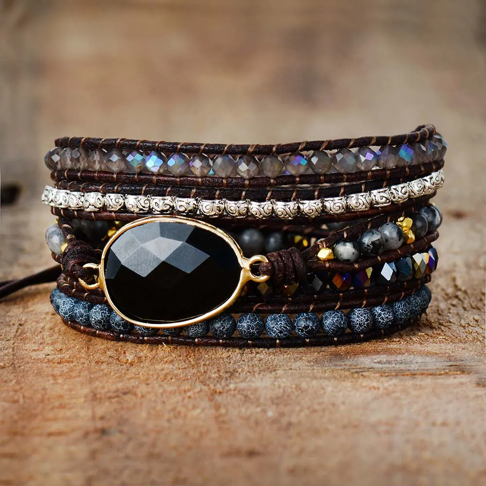 Powerful Force Onyx Wrap Bracelet