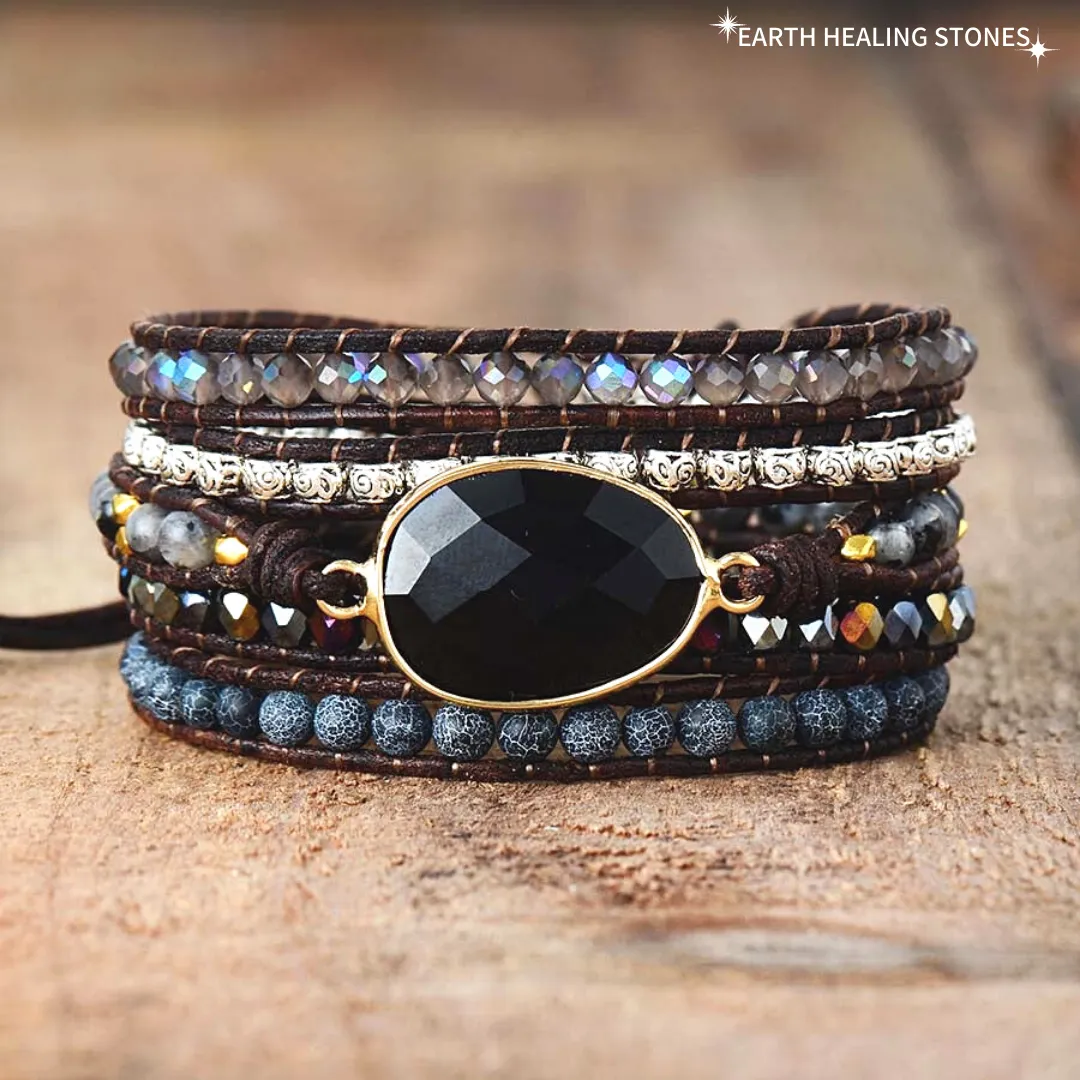 Powerful Force Onyx Wrap Bracelet