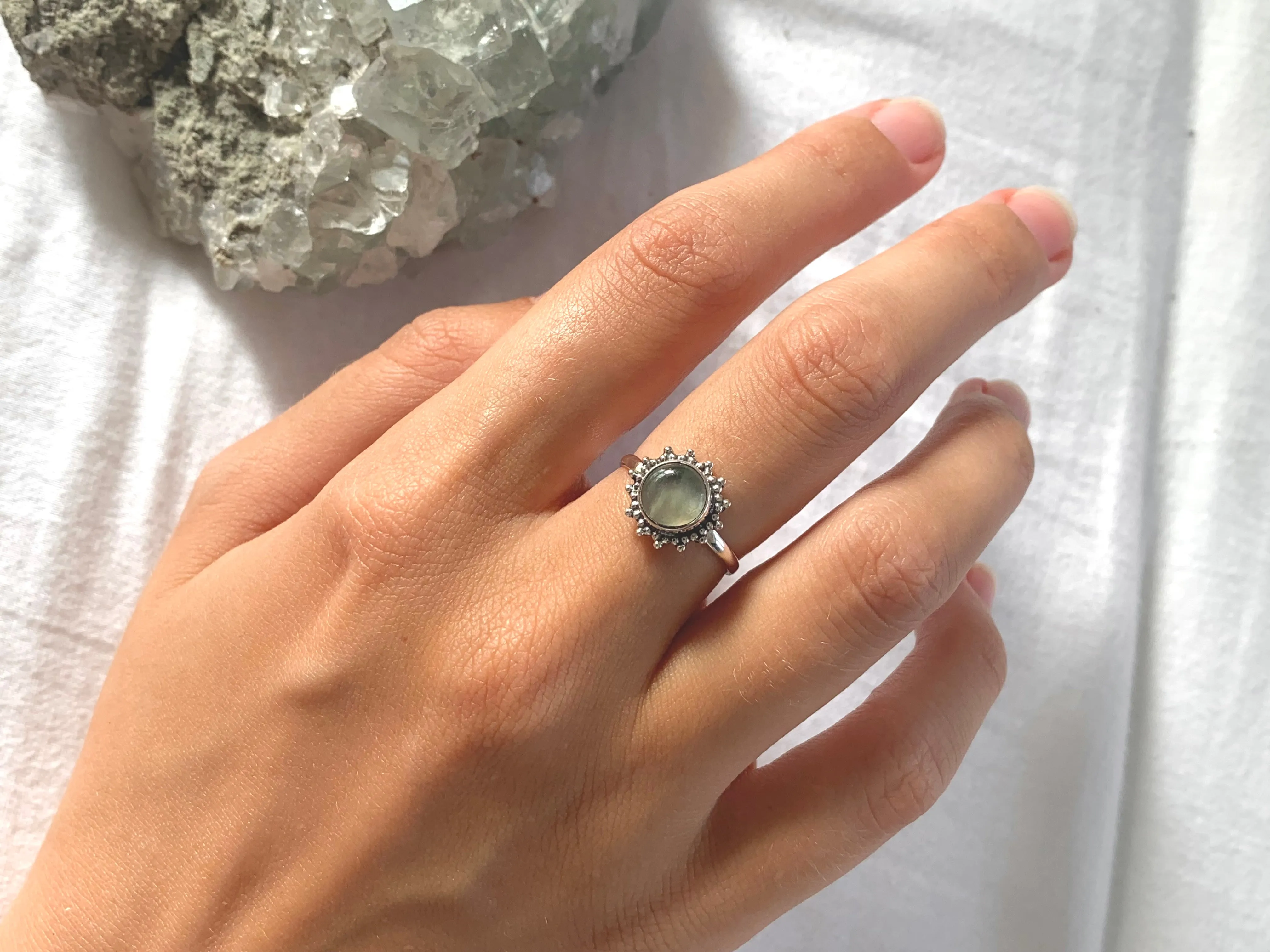 Prehnite Sole Ring