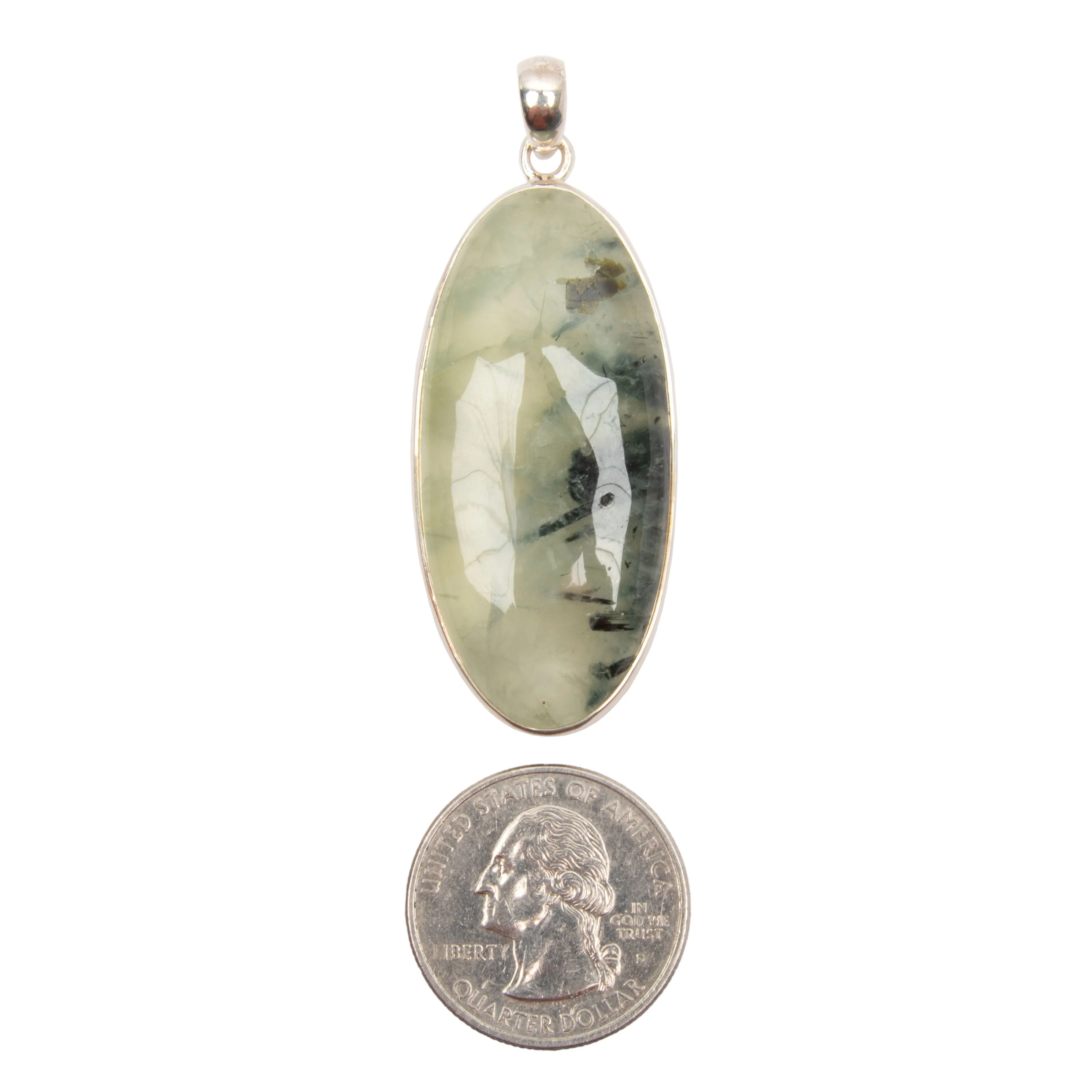 Prehnite - w/ Epidote, Pendant