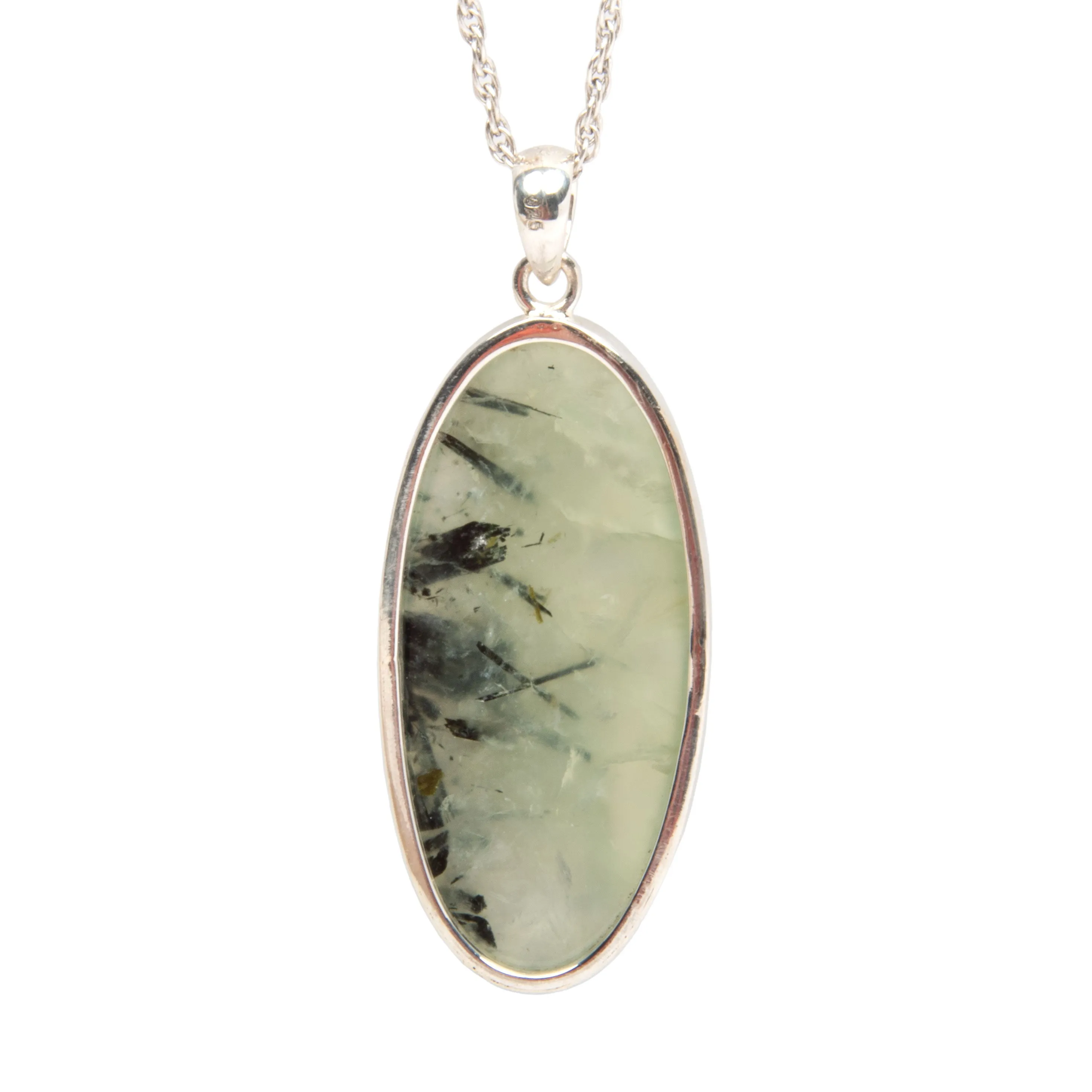 Prehnite - w/ Epidote, Pendant