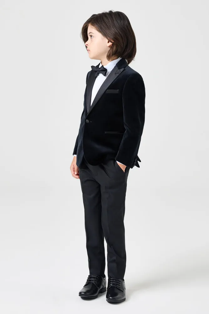 Prince Velvet Tuxedo Jacket - Black