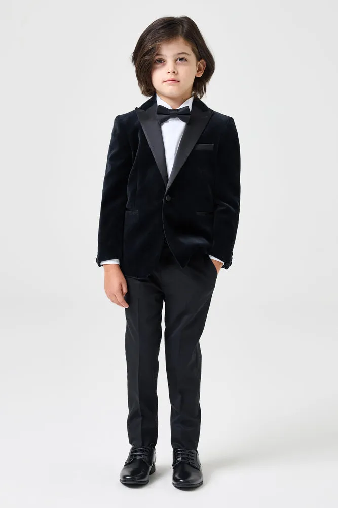 Prince Velvet Tuxedo Jacket - Black